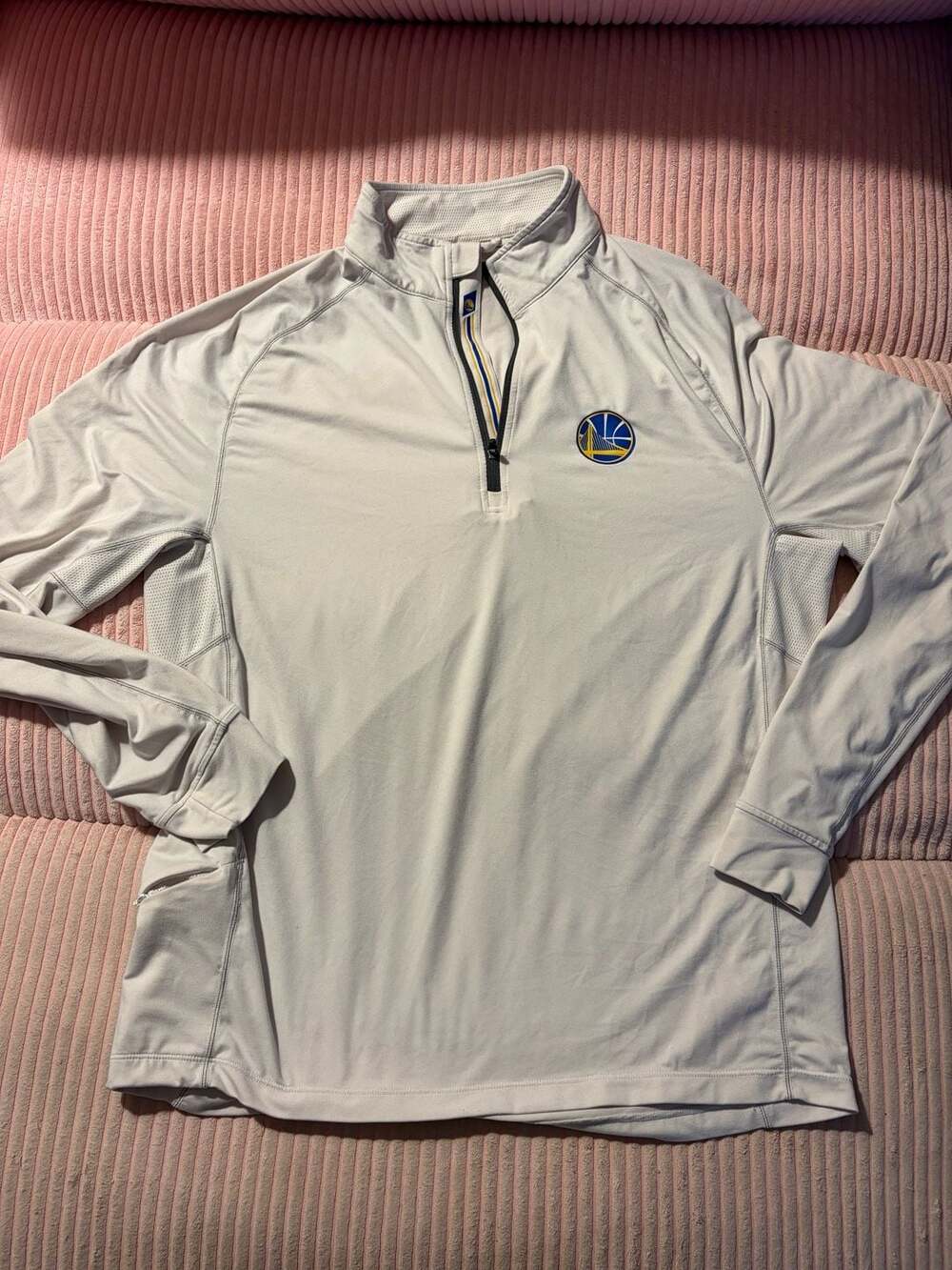 Levelwear Golden State Warriors White Quarter-Zip Pullover Jacket